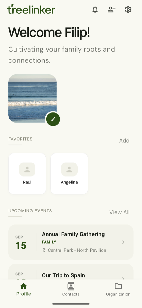 Know how everyone in your contacts is related — shown in the TreeLinker Android app